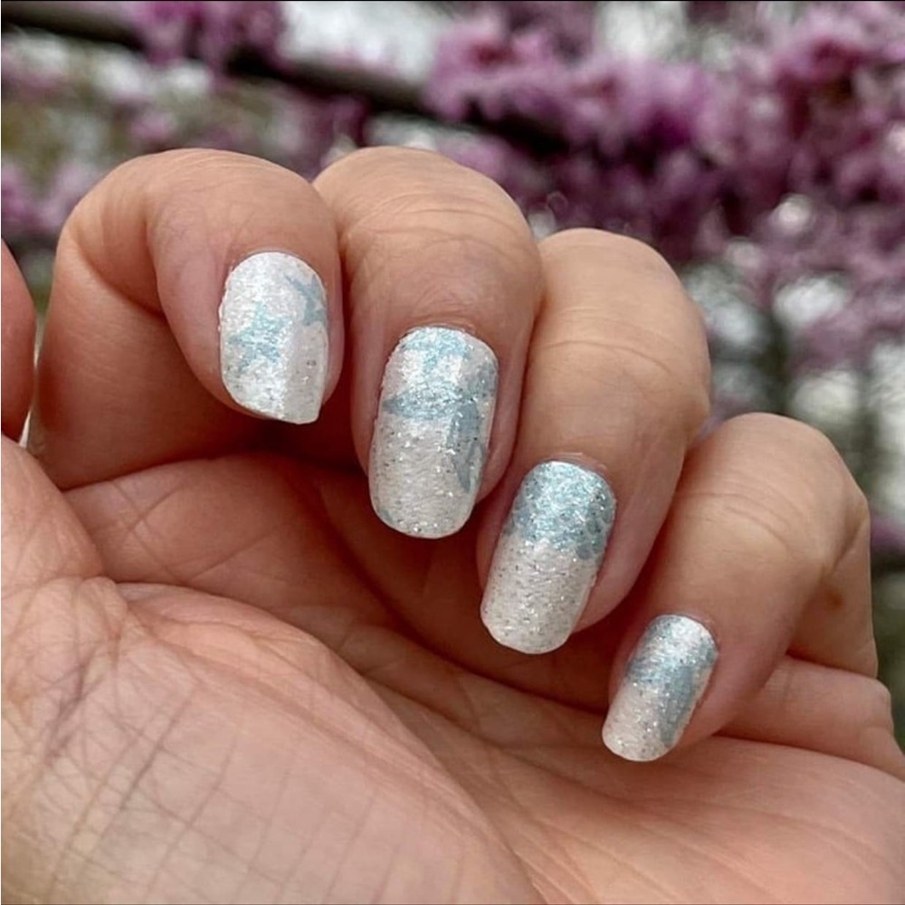 *Retired* Color Street: Mermaid for This (petite) | Scales White Blue Glitter